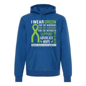 I Wear Green Tal Health Awareness Fight The Stigma Gift Premium Hoodie