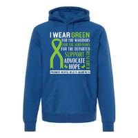 I Wear Green Tal Health Awareness Fight The Stigma Gift Premium Hoodie