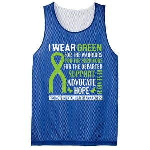 I Wear Green Tal Health Awareness Fight The Stigma Gift Mesh Reversible Basketball Jersey Tank