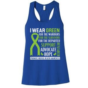 I Wear Green Tal Health Awareness Fight The Stigma Gift Women's Racerback Tank