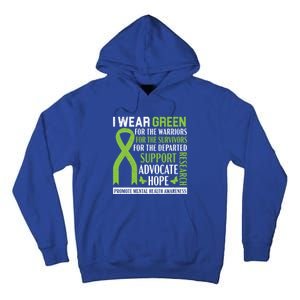 I Wear Green Tal Health Awareness Fight The Stigma Gift Tall Hoodie