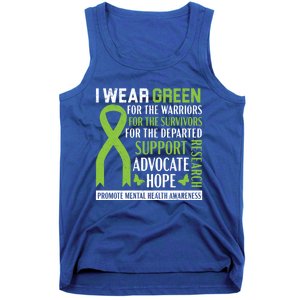 I Wear Green Tal Health Awareness Fight The Stigma Gift Tank Top