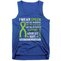 I Wear Green Tal Health Awareness Fight The Stigma Gift Tank Top