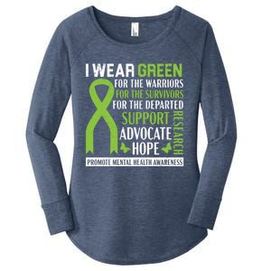 I Wear Green Tal Health Awareness Fight The Stigma Gift Women's Perfect Tri Tunic Long Sleeve Shirt