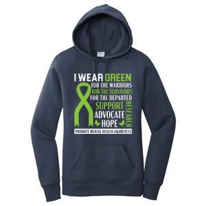 I Wear Green Tal Health Awareness Fight The Stigma Gift Women's Pullover Hoodie