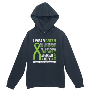 I Wear Green Tal Health Awareness Fight The Stigma Gift Urban Pullover Hoodie