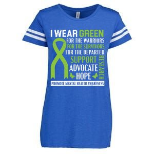 I Wear Green Tal Health Awareness Fight The Stigma Gift Enza Ladies Jersey Football T-Shirt