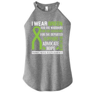 I Wear Green Tal Health Awareness Fight The Stigma Gift Women's Perfect Tri Rocker Tank