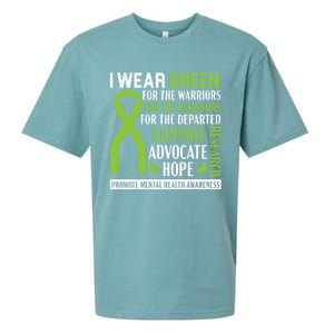 I Wear Green Tal Health Awareness Fight The Stigma Gift Sueded Cloud Jersey T-Shirt