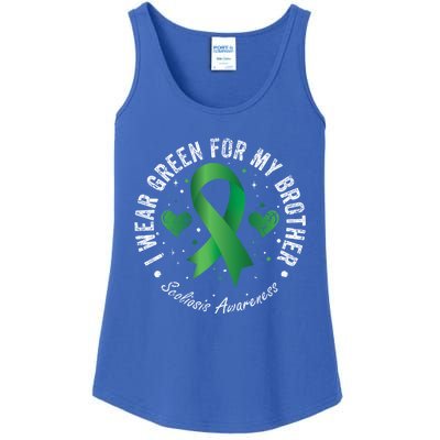 I Wear Green For My Brother Scoliosis Awareness Great Gift Ladies Essential Tank