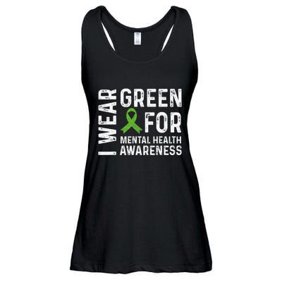 I Wear Green For Mental Health Awareness Month Ladies Essential Flowy Tank