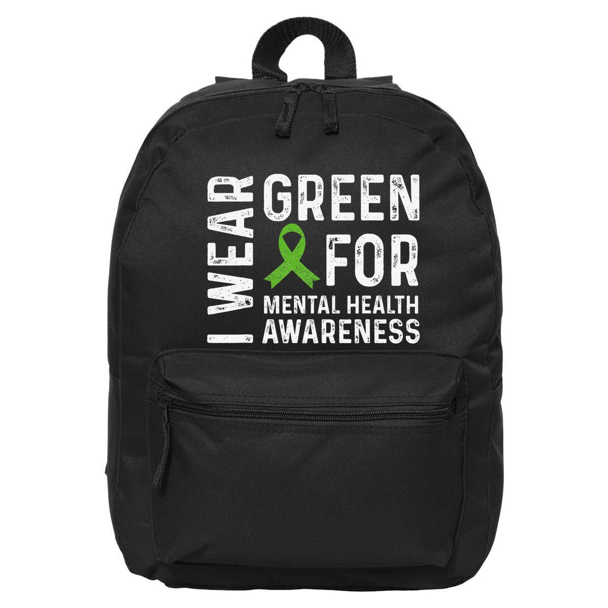 I Wear Green For Mental Health Awareness Month 16 in Basic Backpack