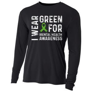 I Wear Green For Mental Health Awareness Month Cooling Performance Long Sleeve Crew