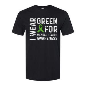 I Wear Green For Mental Health Awareness Month Softstyle CVC T-Shirt