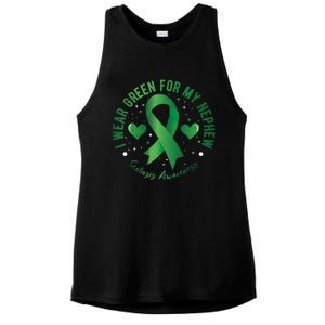 I Wear Green For My Nephew Scoliosis Awareness Gift Ladies PosiCharge Tri-Blend Wicking Tank