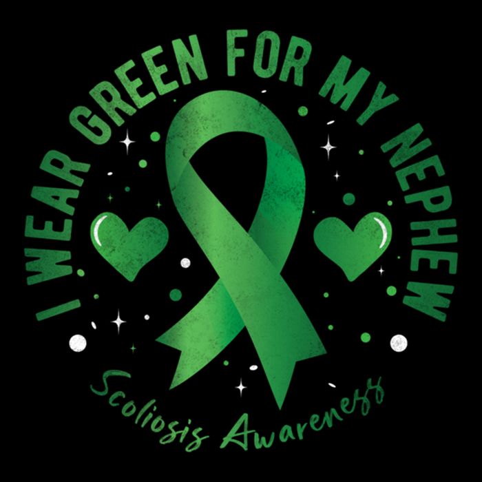 I Wear Green For My Nephew Scoliosis Awareness Gift Impact Tech Backpack