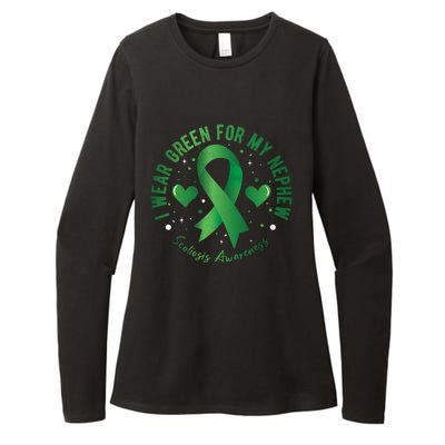 I Wear Green For My Nephew Scoliosis Awareness Gift Womens CVC Long Sleeve Shirt