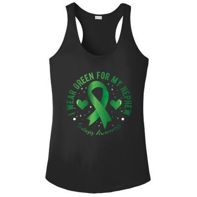 I Wear Green For My Nephew Scoliosis Awareness Gift Ladies PosiCharge Competitor Racerback Tank