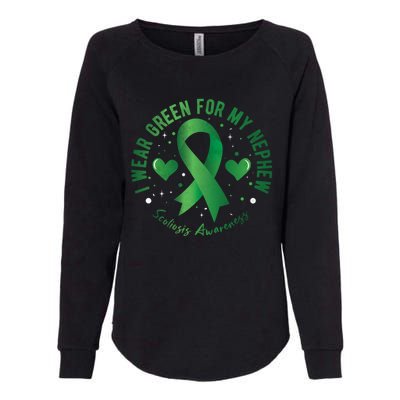 I Wear Green For My Nephew Scoliosis Awareness Gift Womens California Wash Sweatshirt