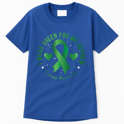 I Wear Green For My Nephew Scoliosis Awareness Gift Tall T-Shirt