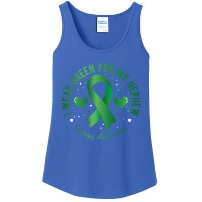 I Wear Green For My Nephew Scoliosis Awareness Gift Ladies Essential Tank