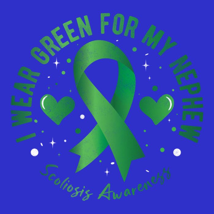 I Wear Green For My Nephew Scoliosis Awareness Gift Women's V-Neck T-Shirt