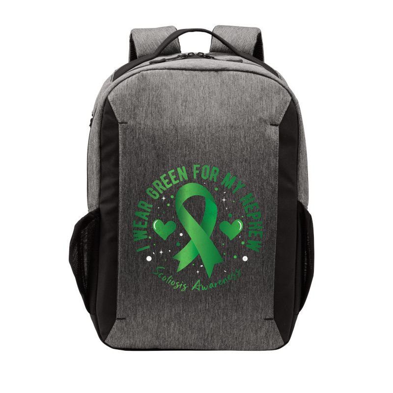 I Wear Green For My Nephew Scoliosis Awareness Gift Vector Backpack