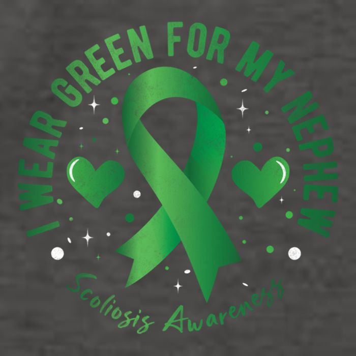 I Wear Green For My Nephew Scoliosis Awareness Gift Vector Backpack