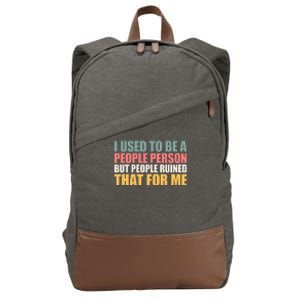 I Wear Grey For My Mom GBM Glioblastoma Awareness Cotton Canvas Backpack