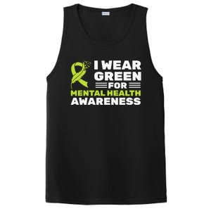 I Wear Green For Mental Health Awareness Month Green Ribbon PosiCharge Competitor Tank