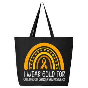 I Wear Gold For Childhood Cancer Awareness Warriors 25L Jumbo Tote