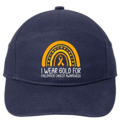 I Wear Gold For Childhood Cancer Awareness Warriors 7-Panel Snapback Hat