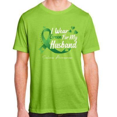 I Wear Green For My Husband Scoliosis Awareness Gift Adult ChromaSoft Performance T-Shirt