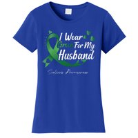 I Wear Green For My Husband Scoliosis Awareness Gift Women's T-Shirt