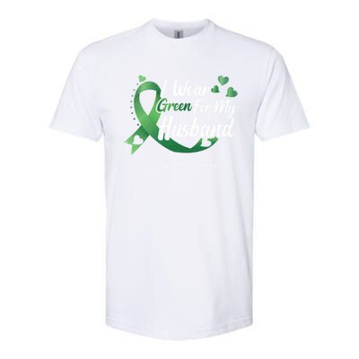 I Wear Green For My Husband Scoliosis Awareness Gift Softstyle CVC T-Shirt