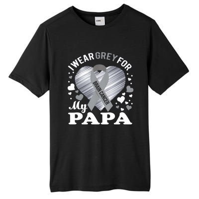 I Wear Grey For My Papa Cute Gift Brain Cancer Awareness Cool Gift Tall Fusion ChromaSoft Performance T-Shirt