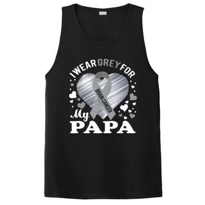 I Wear Grey For My Papa Cute Gift Brain Cancer Awareness Cool Gift PosiCharge Competitor Tank