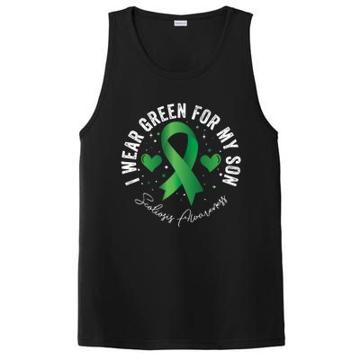 I Wear Green For My Son Scoliosis Awareness Gift PosiCharge Competitor Tank