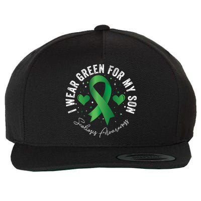 I Wear Green For My Son Scoliosis Awareness Gift Wool Snapback Cap