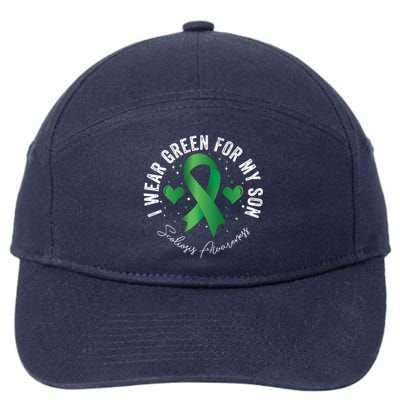 I Wear Green For My Son Scoliosis Awareness Gift 7-Panel Snapback Hat