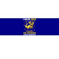 I Wear Gold For Childhood Cancer Awareness Dinosaur Bumper Sticker