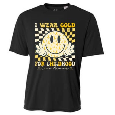 I Wear Gold For Childhood Cancer Awareness Cooling Performance Crew T-Shirt