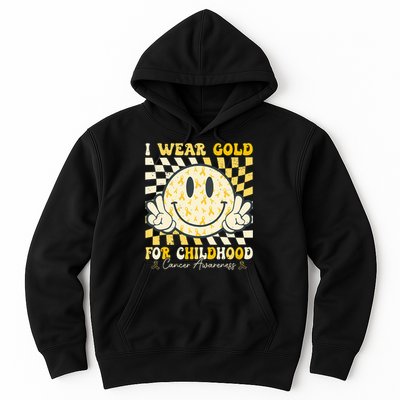 I Wear Gold For Childhood Cancer Awareness Hoodie