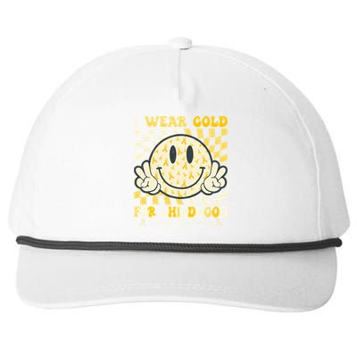 I Wear Gold For Childhood Cancer Awareness Snapback Five-Panel Rope Hat