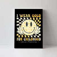 I Wear Gold For Childhood Cancer Awareness Canvas