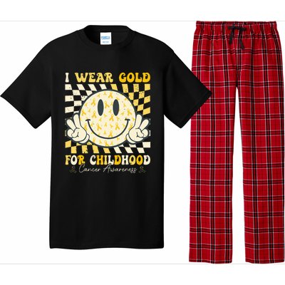 I Wear Gold For Childhood Cancer Awareness Pajama Set