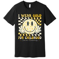 I Wear Gold For Childhood Cancer Awareness Premium T-Shirt