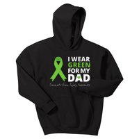 I Wear Green For My Dad TBI Awareness Green Ribbon Kids Hoodie