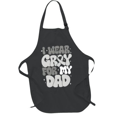 I Wear Gray For My Dad Brain Cancer Awareness Apron