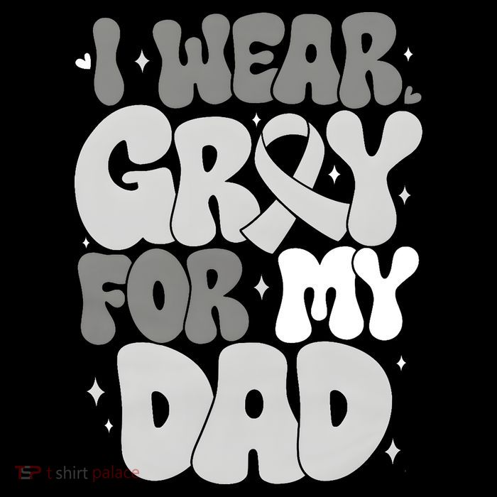 I Wear Gray For My Dad Brain Cancer Awareness Premium T-Shirt